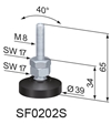 Adjustable Feet Ø 39 for aluminium profile system