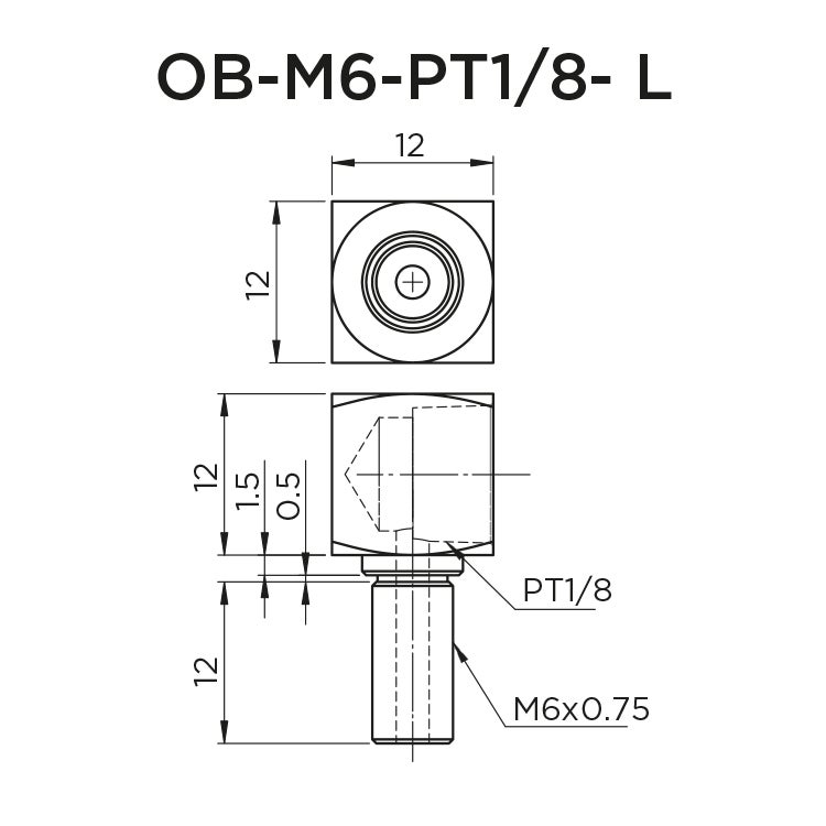 L-type Adapter OB-M6-PT1/8-L
