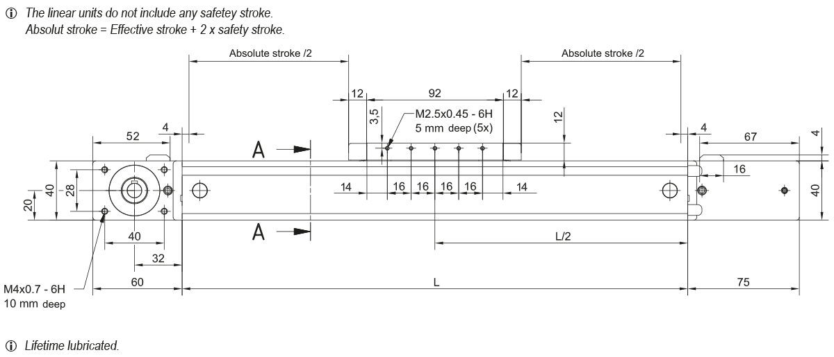 MTJ 40 MRJ 40 Linear Unit drawing 1