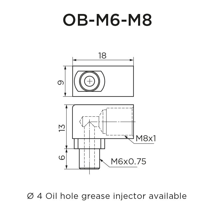 L-type Adapter OB-M6-M8