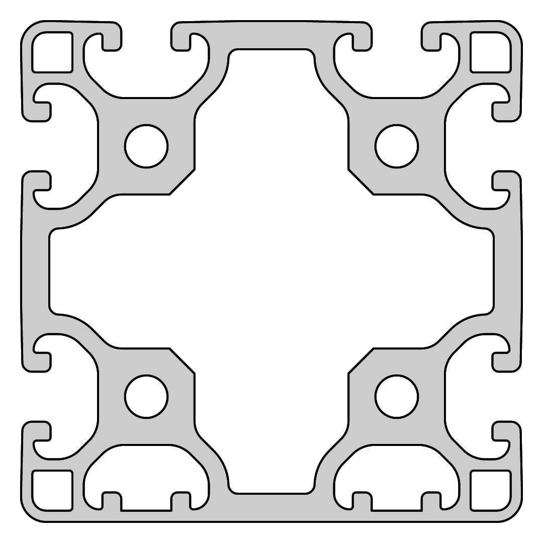 RP1185 aluminium profile 8 80x80 Light