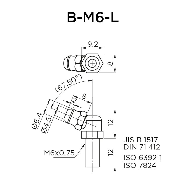 Standard Nipple B-M6-L