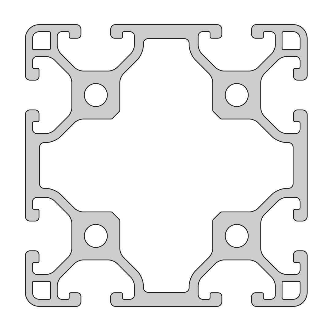 RP3090 aluminium profile 6 60x60 Light