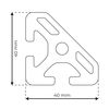 Profile 8 40x40 Normal 45°